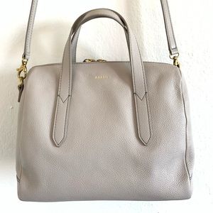 Fossil Sydney Satchel Bag in Mineral Gray